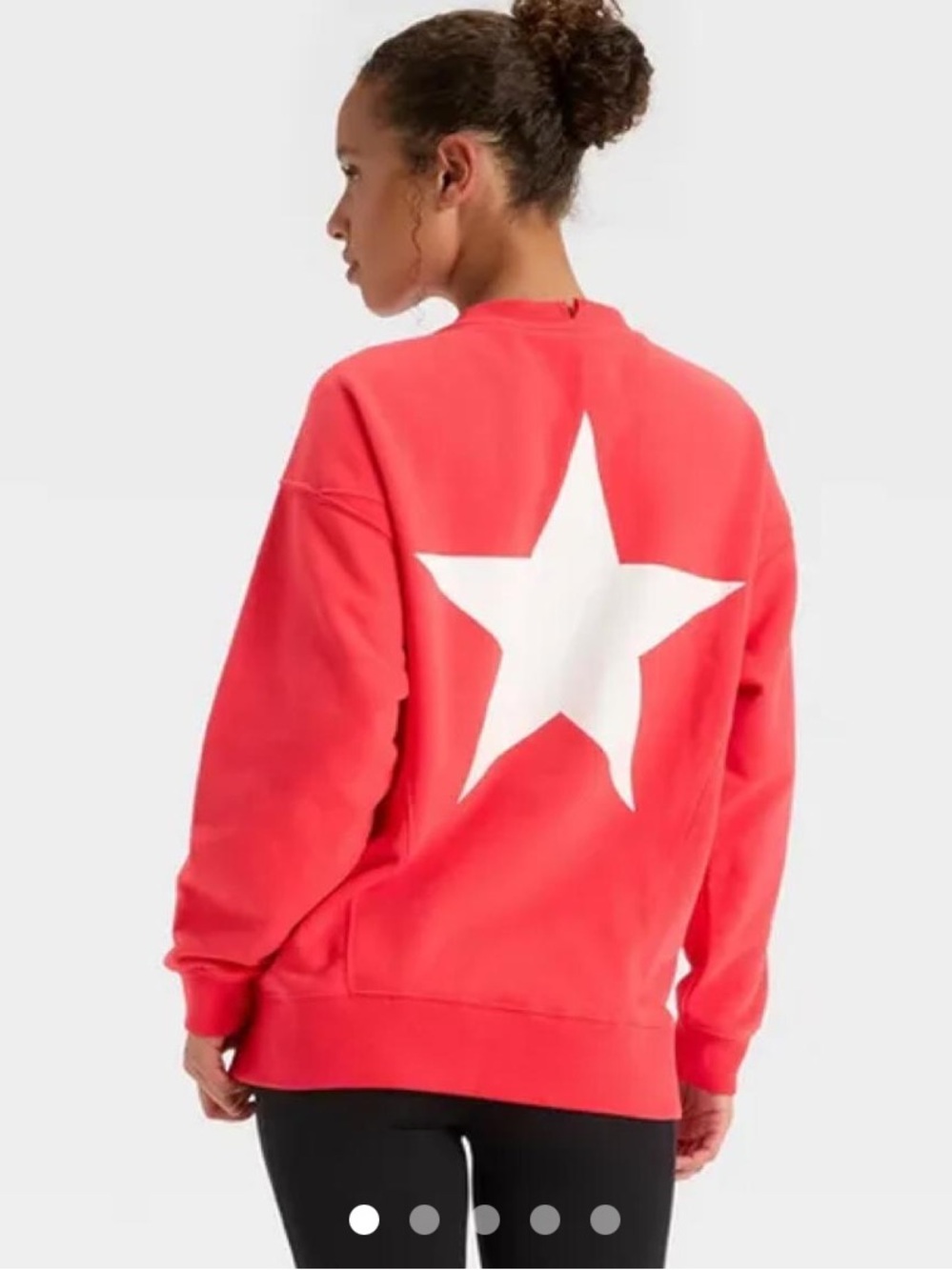 JoyLab Red Star-Back Crew Sweatshirt